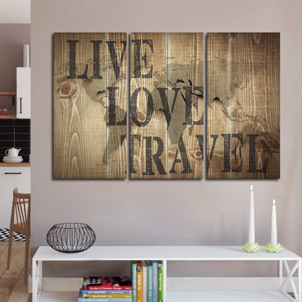 Live Love Travel Multi Panel Canvas Wall Art