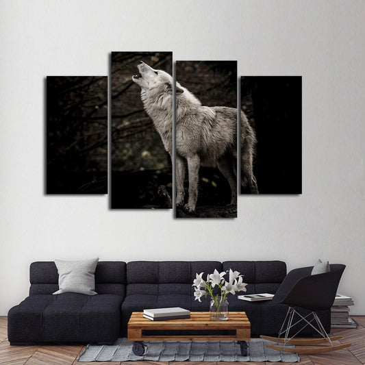 Lone Wolf Multi Panel Canvas Wall Art