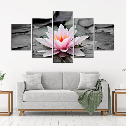 Lotus Pop Multi Panel Canvas Wall Art