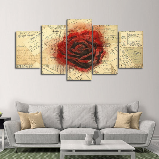 Love Letters Multi Panel Canvas Wall Art