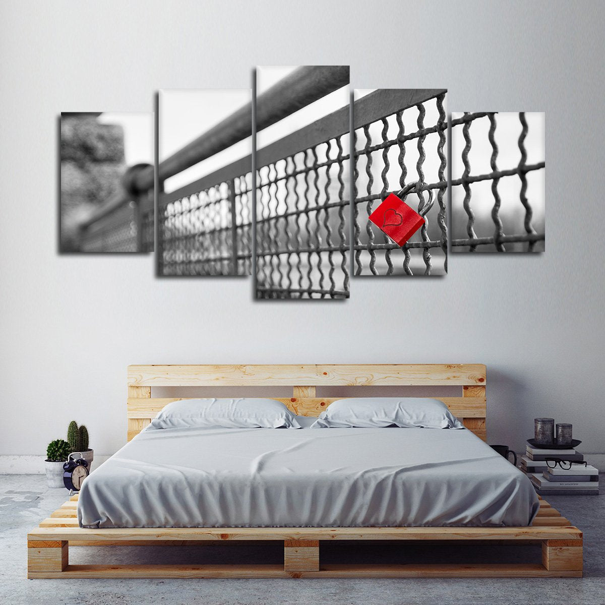 Love Padlock Pop Multi Panel Canvas Wall Art