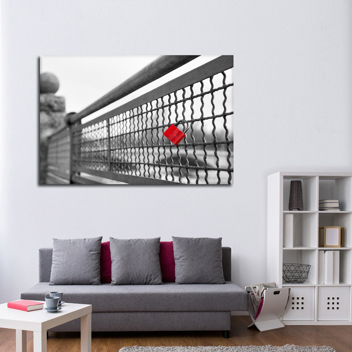 Love Padlock Pop Multi Panel Canvas Wall Art