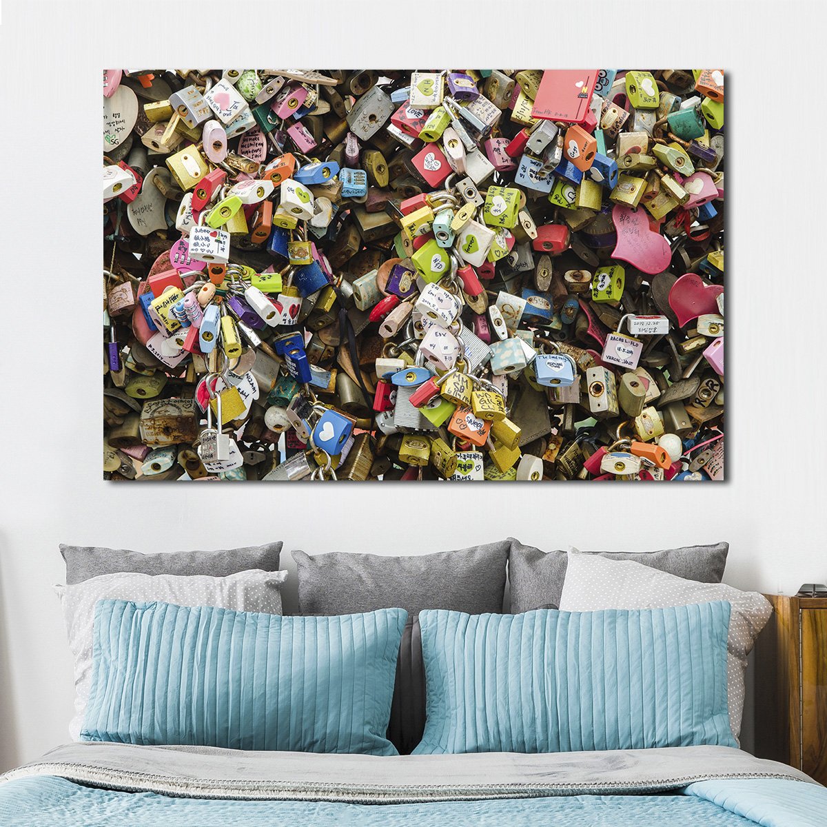 Love Lock Multi Panel Canvas Wall Art