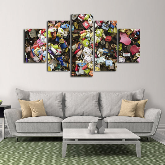 Love Lock Multi Panel Canvas Wall Art