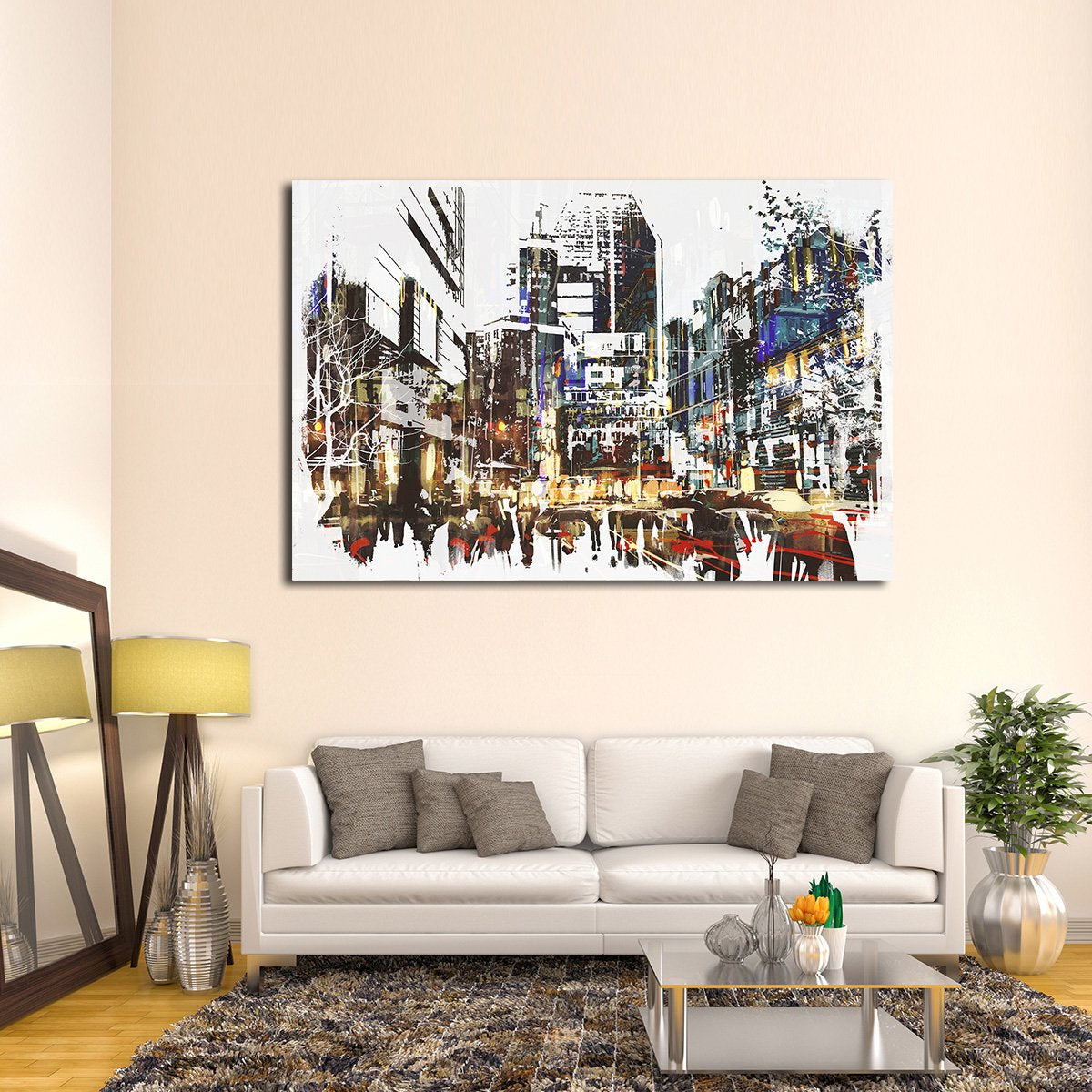 Lower Manhattan Multi Panel Canvas Wall Art