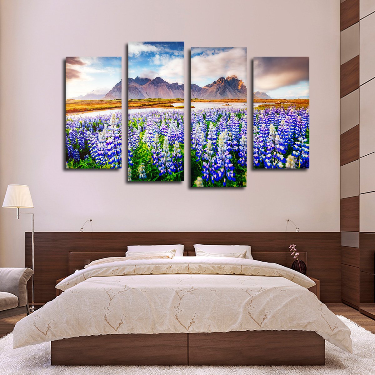 Majestic Lupines Multi Panel Canvas Wall Art