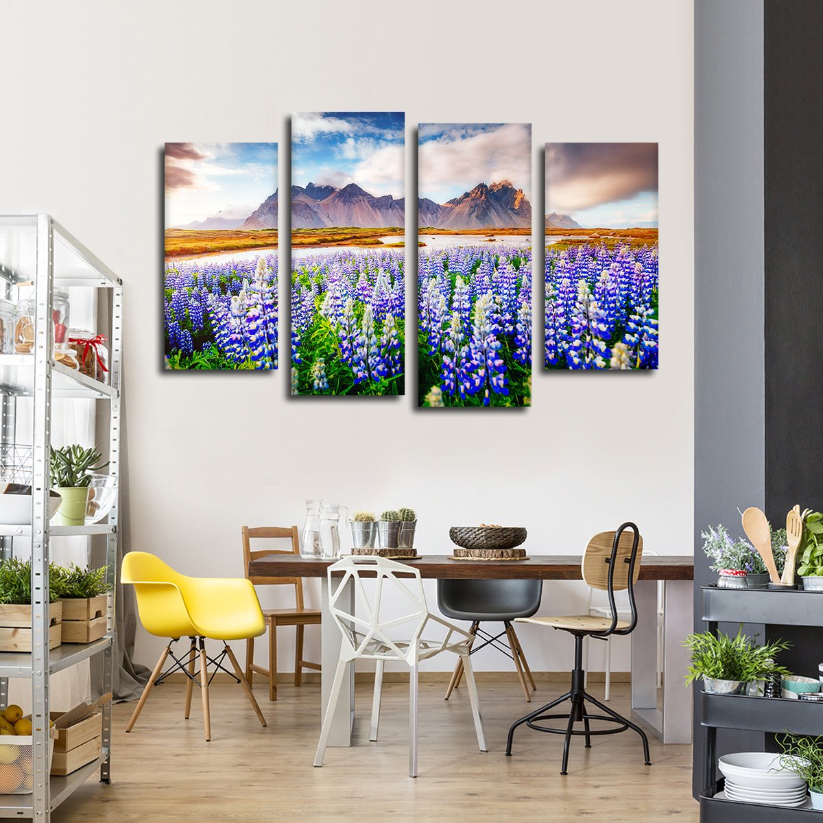 Majestic Lupines Multi Panel Canvas Wall Art
