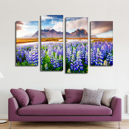 Majestic Lupines Multi Panel Canvas Wall Art