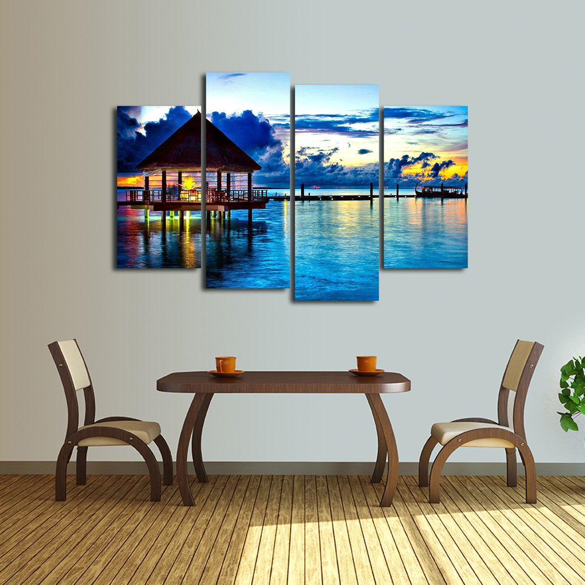 Maldives Multi Panel Canvas Wall Art