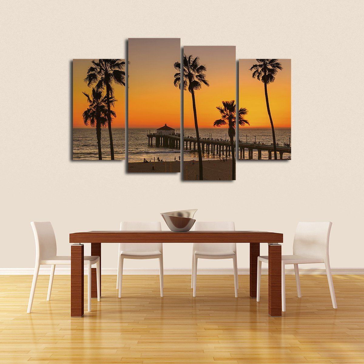 Manhattan Beach Multi Panel Canvas Wall Art