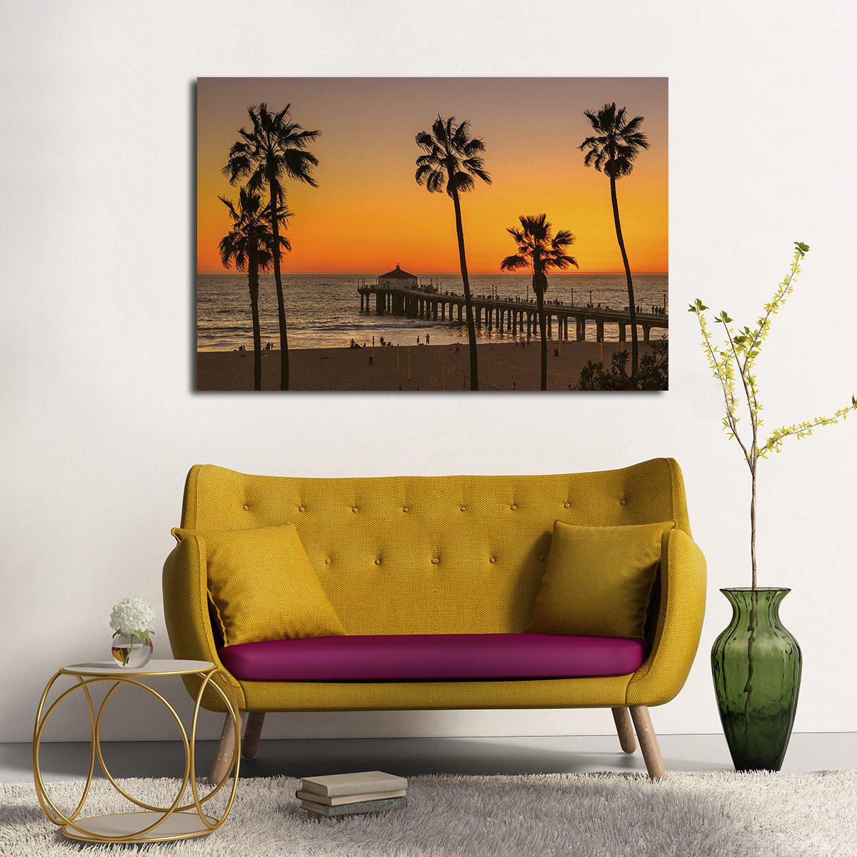 Manhattan Beach Multi Panel Canvas Wall Art