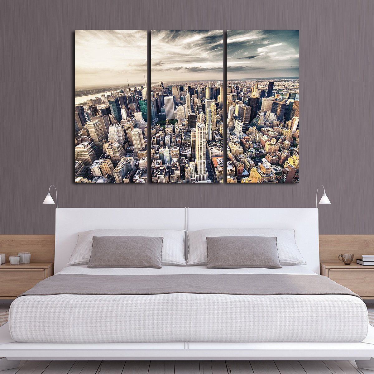 Manhattan Skyline Multi Panel Canvas Wall Art