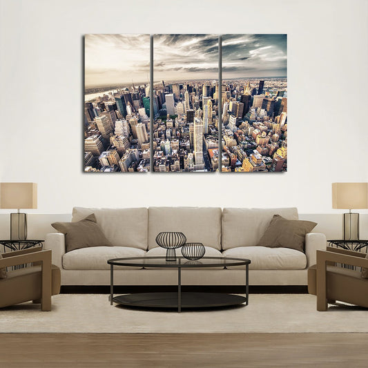 Manhattan Skyline Multi Panel Canvas Wall Art