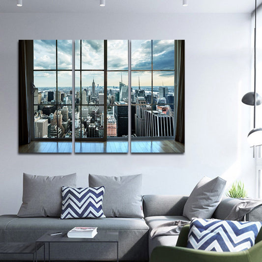 Manhattan Window Multi Panel Canvas Wall Art