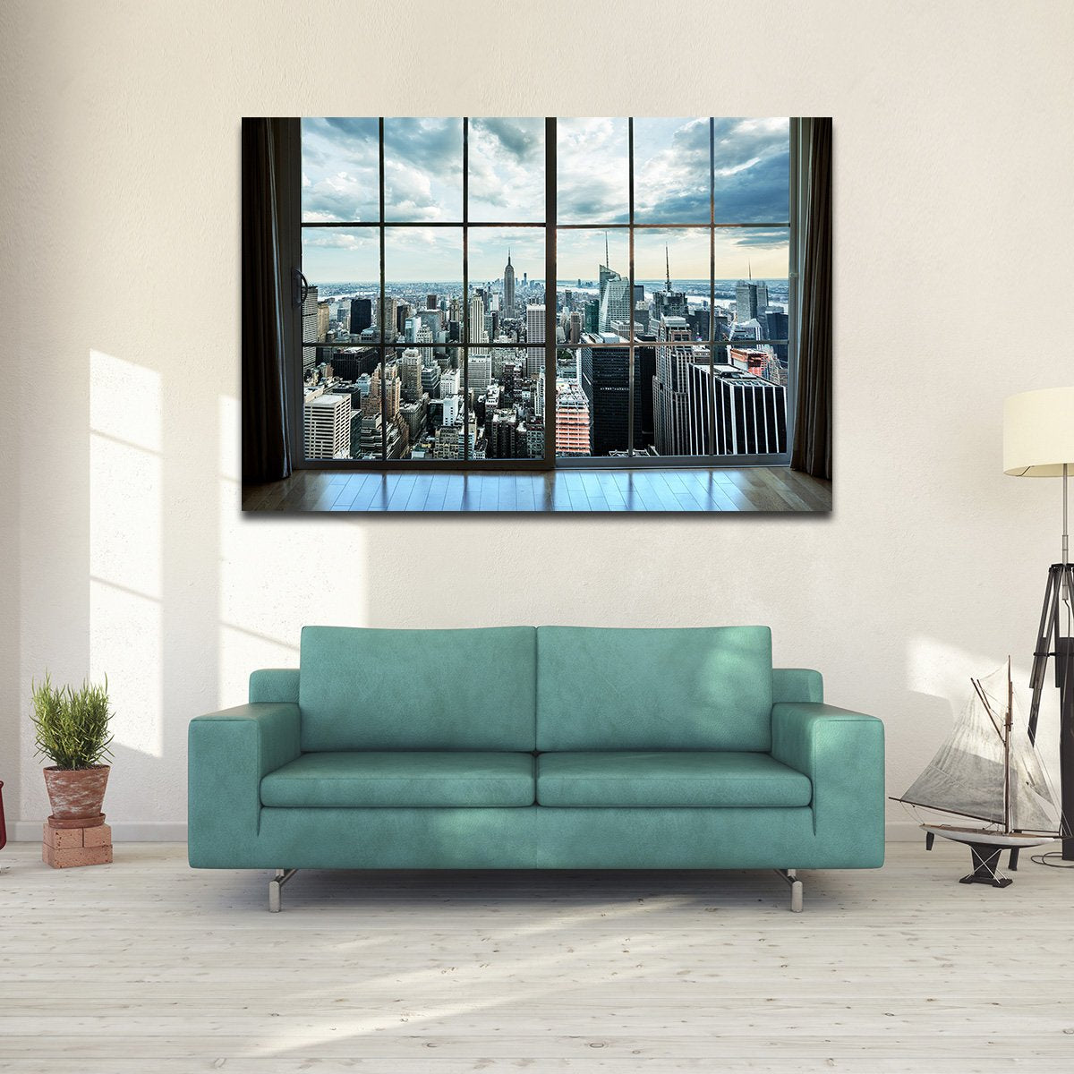 Manhattan Window Multi Panel Canvas Wall Art