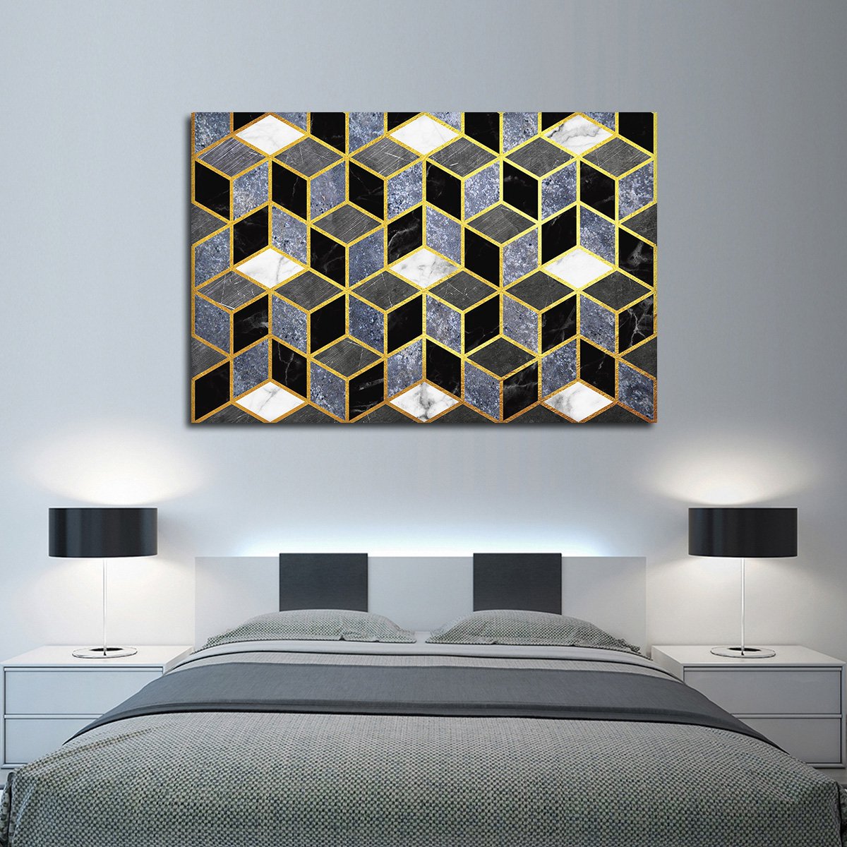 Marble Cubes Multi Panel Canvas Wall Art