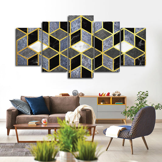 Marble Cubes Multi Panel Canvas Wall Art