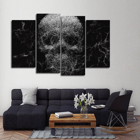 Marble Skull Multi Panel Canvas Wall Art