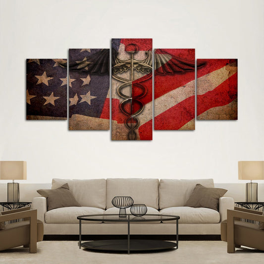 Medical Flag Multi Panel Canvas Wall Art