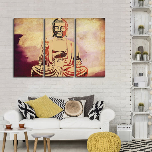 Meditation Buddha Multi Panel Canvas Wall Art