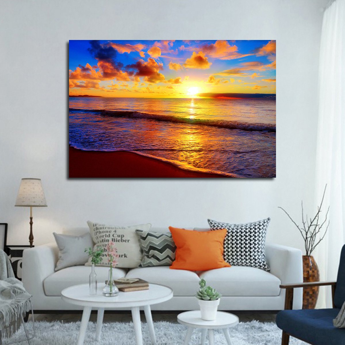 Meditative Sunset Multi Panel Canvas Wall Art