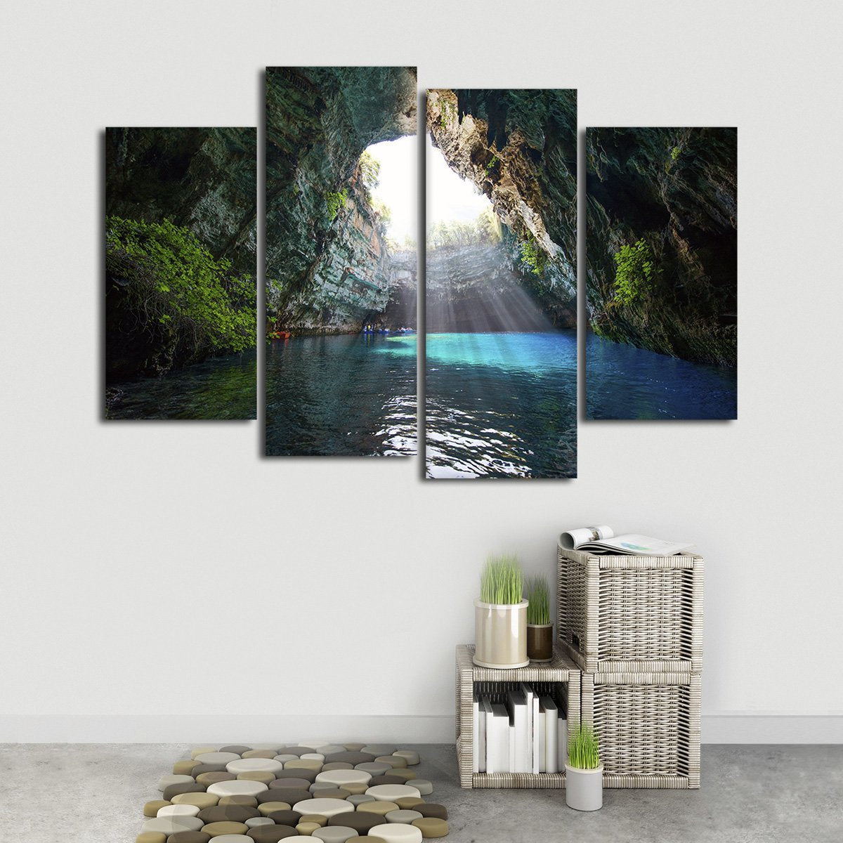 Melissani Cave Multi Panel Canvas Wall Art