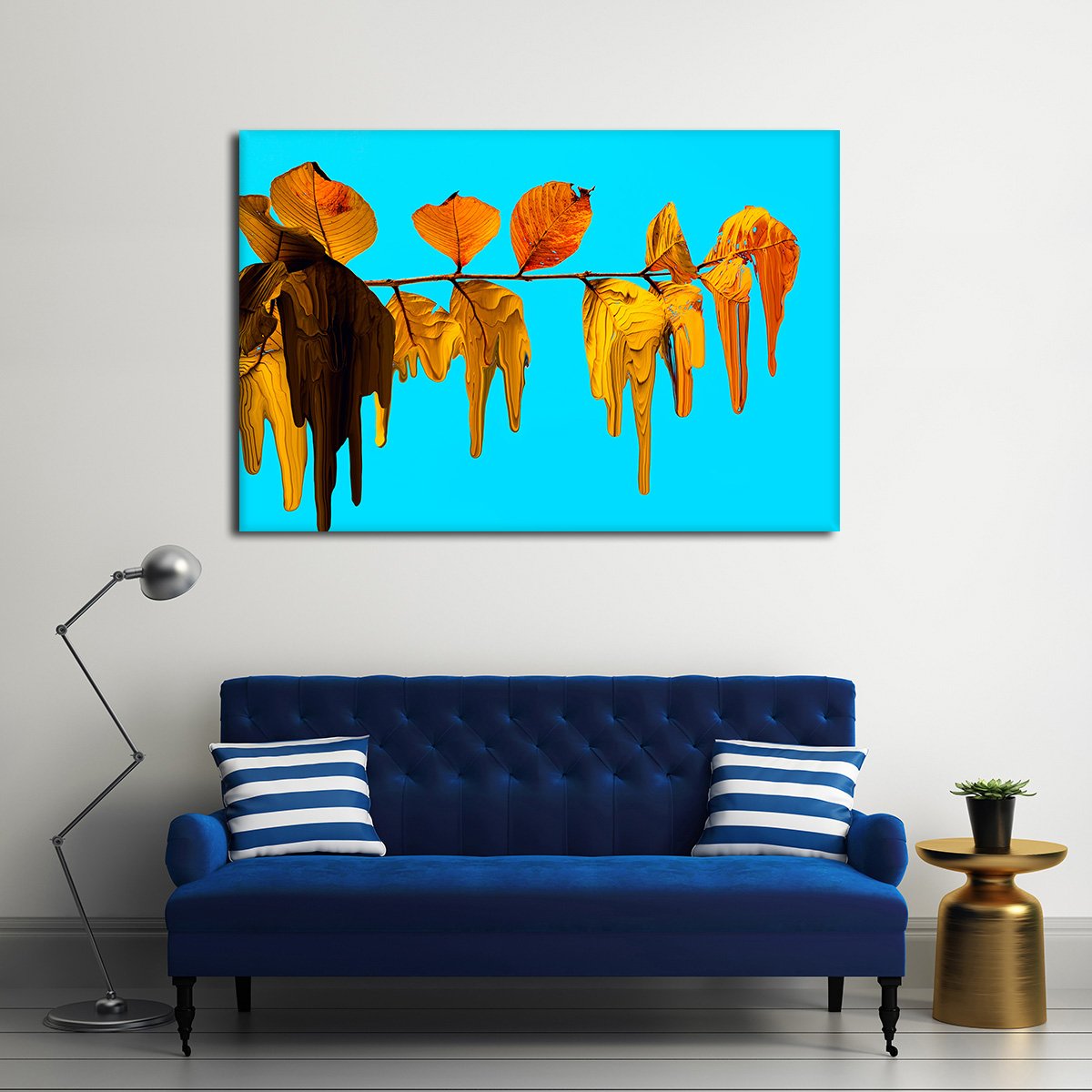 Melting Leaves Multi Panel Canvas Wall Art
