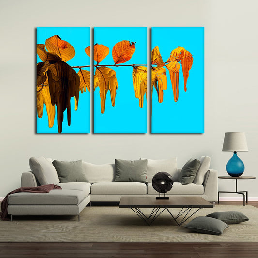 Melting Leaves Multi Panel Canvas Wall Art