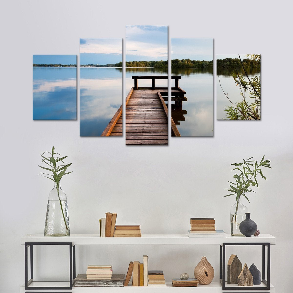 Memories At The Lake Multi Panel Canvas Wall Art