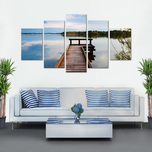 Memories At The Lake Multi Panel Canvas Wall Art