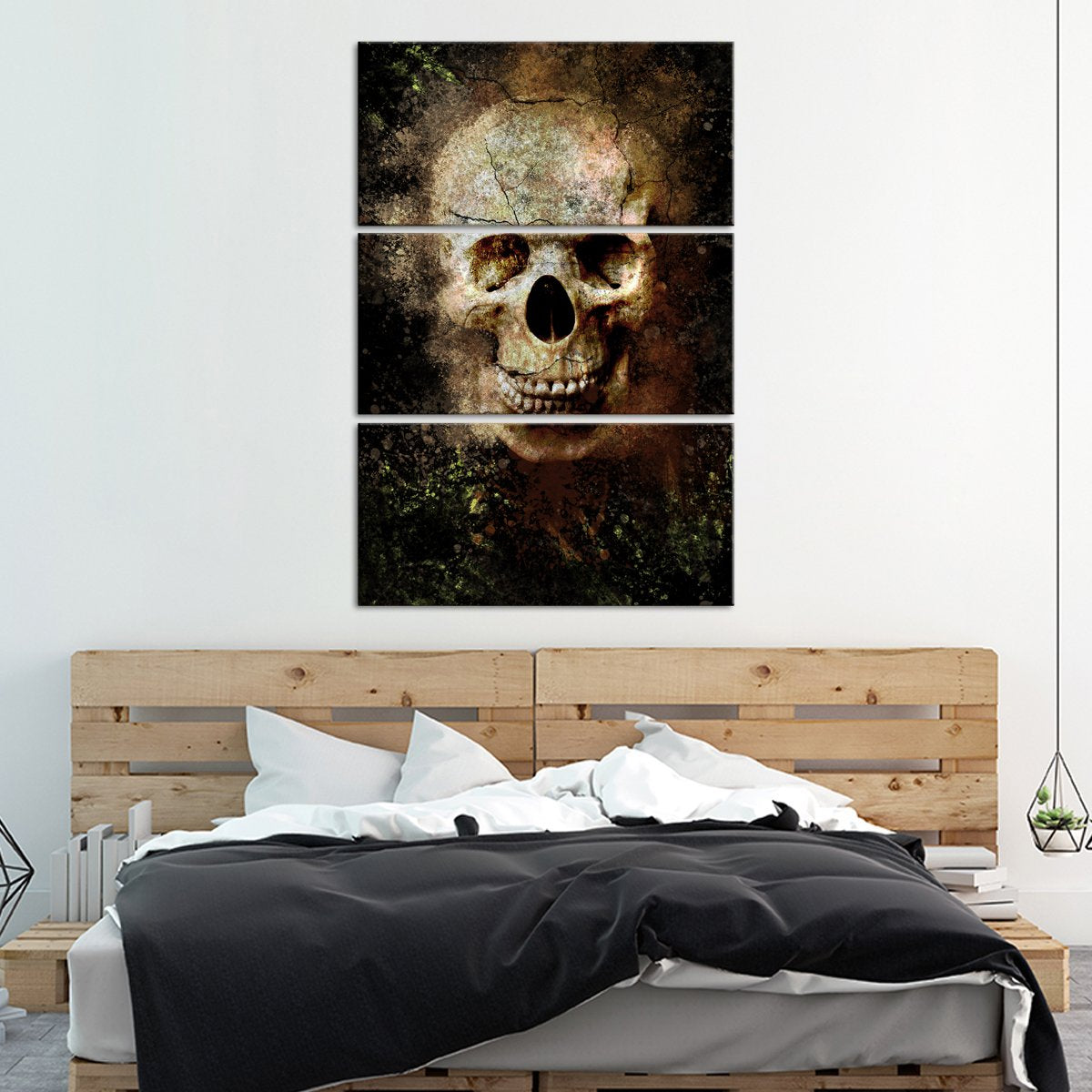 Menacing Skull Multi Panel Canvas Wall Art