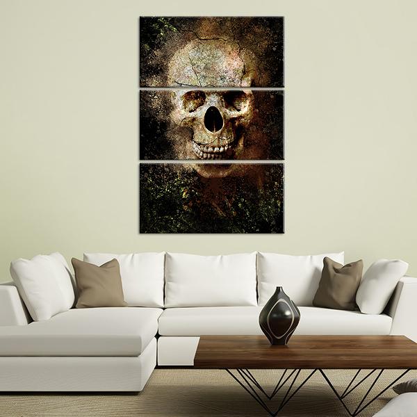 Menacing Skull Multi Panel Canvas Wall Art