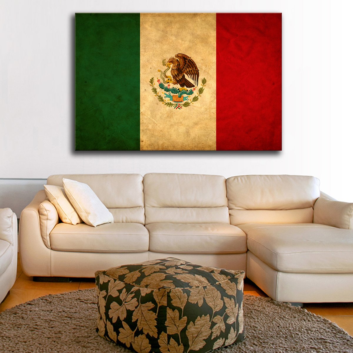 Mexican Flag Multi Panel Canvas Wall Art