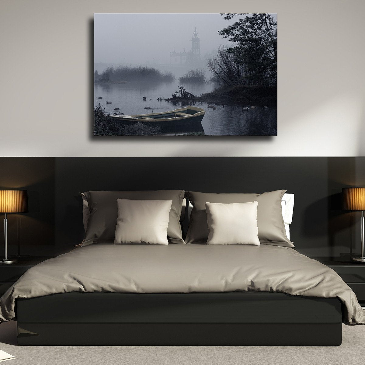 Middle Age twilight Multi Panel Canvas Wall Art