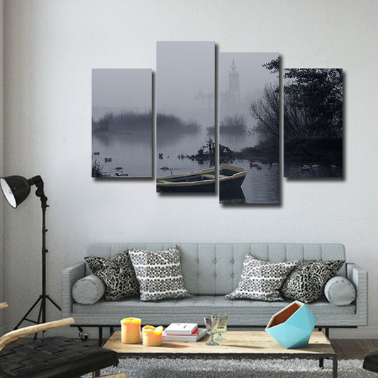 Middle Age twilight Multi Panel Canvas Wall Art