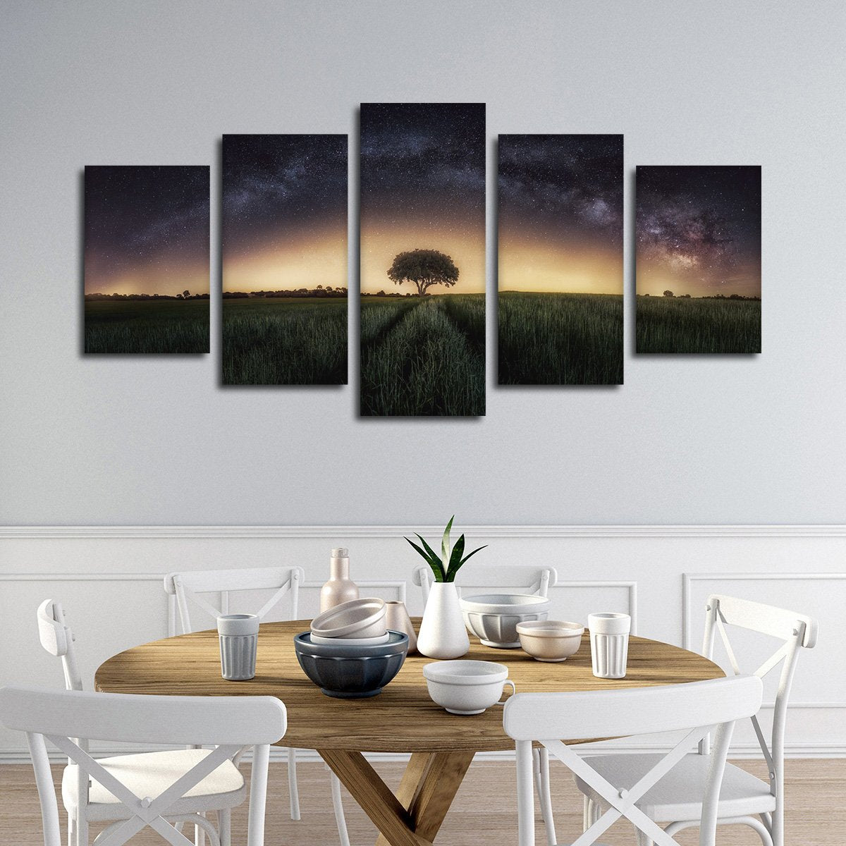Milky Way Tree Multi Panel Canvas Wall Art