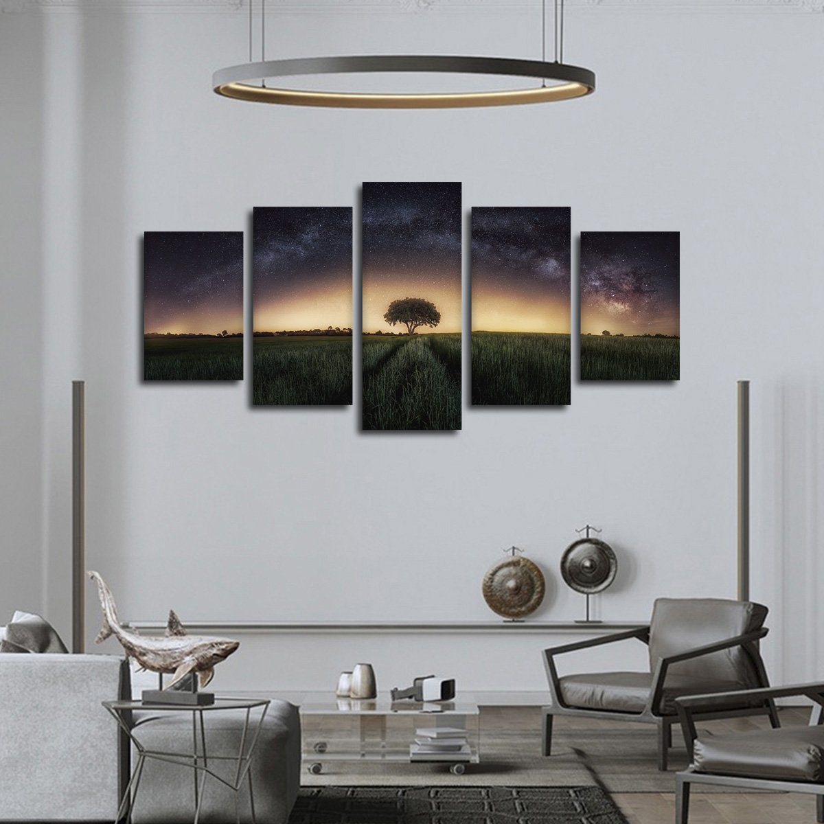 Milky Way Tree Multi Panel Canvas Wall Art