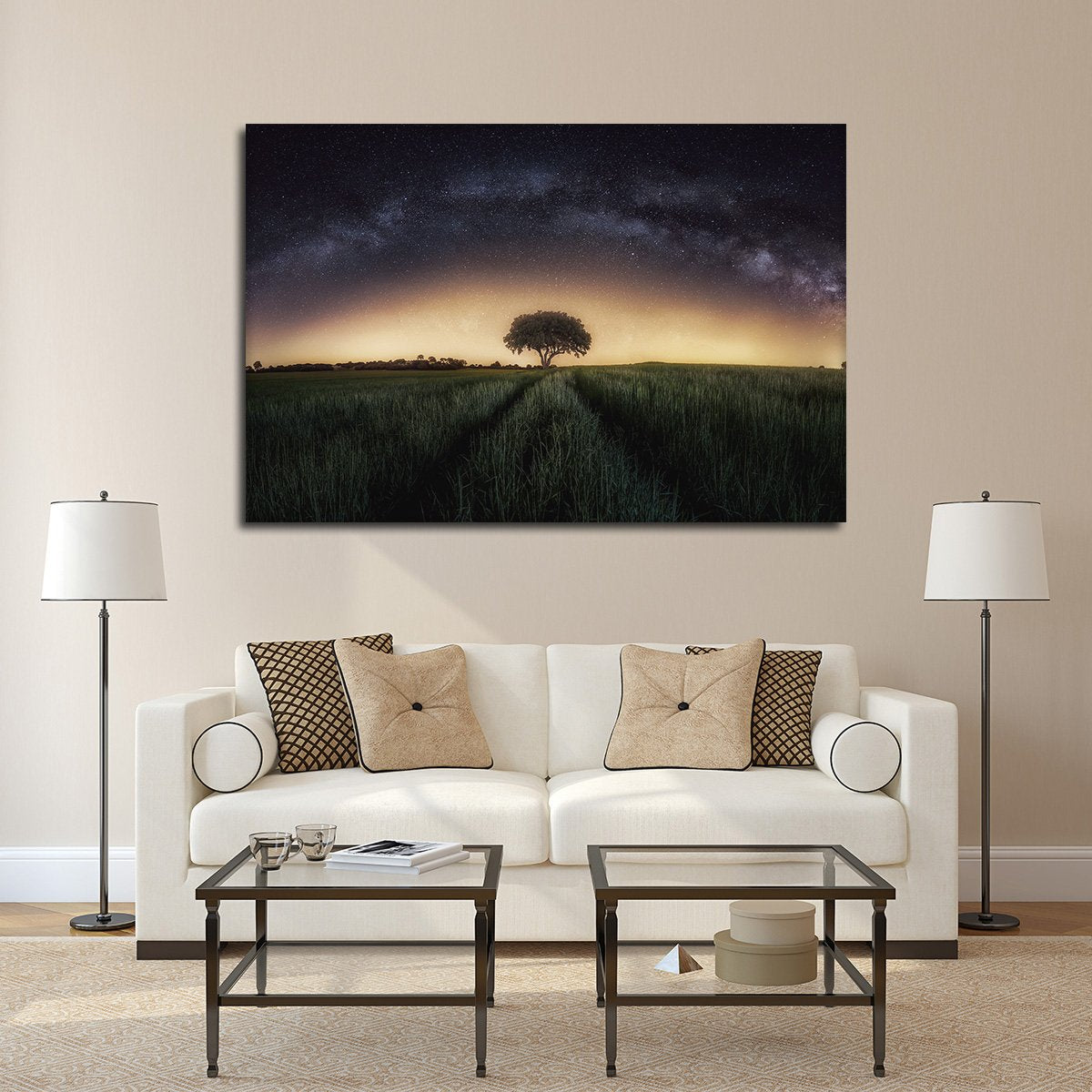 Milky Way Tree Multi Panel Canvas Wall Art