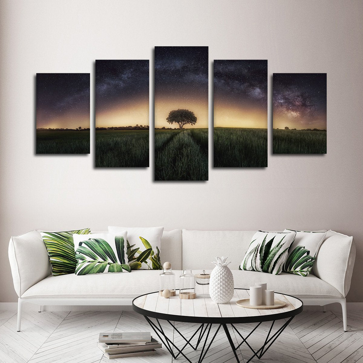 Milky Way Tree Multi Panel Canvas Wall Art