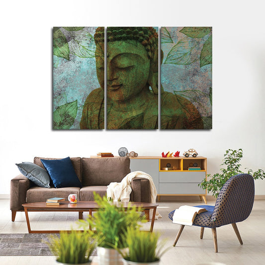 Mindful Buddha Multi Panel Canvas Wall Art