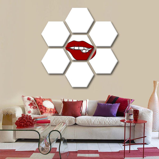 Minimalist Lips Multi Panel Canvas Wall Art