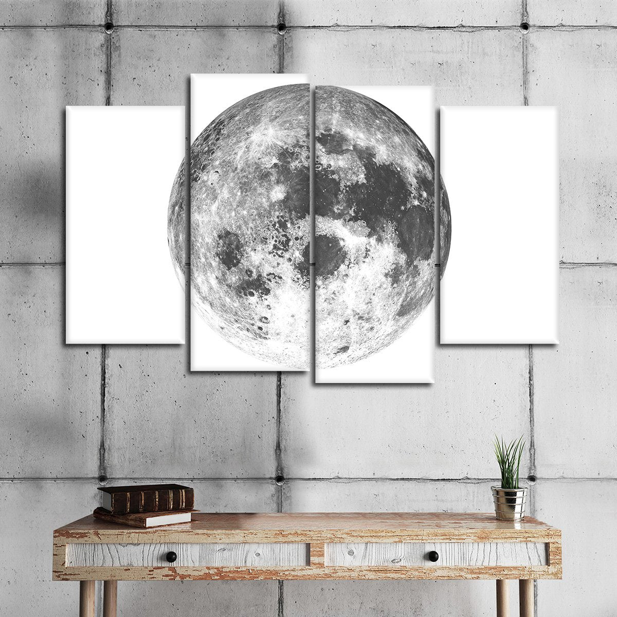 Minimalist Moon Multi Panel Canvas Wall Art