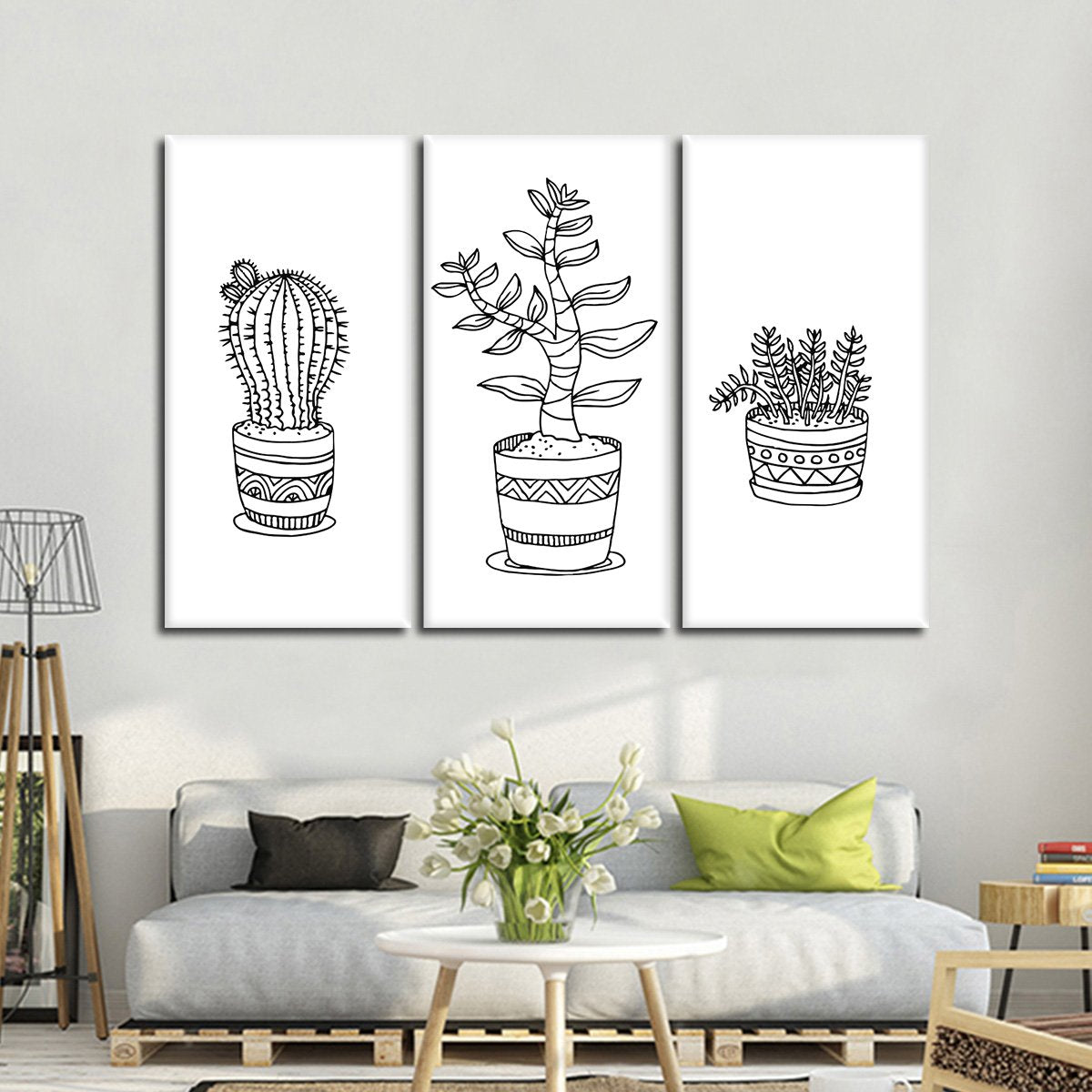 Minimalist Succulents Canvas Set Wall Art