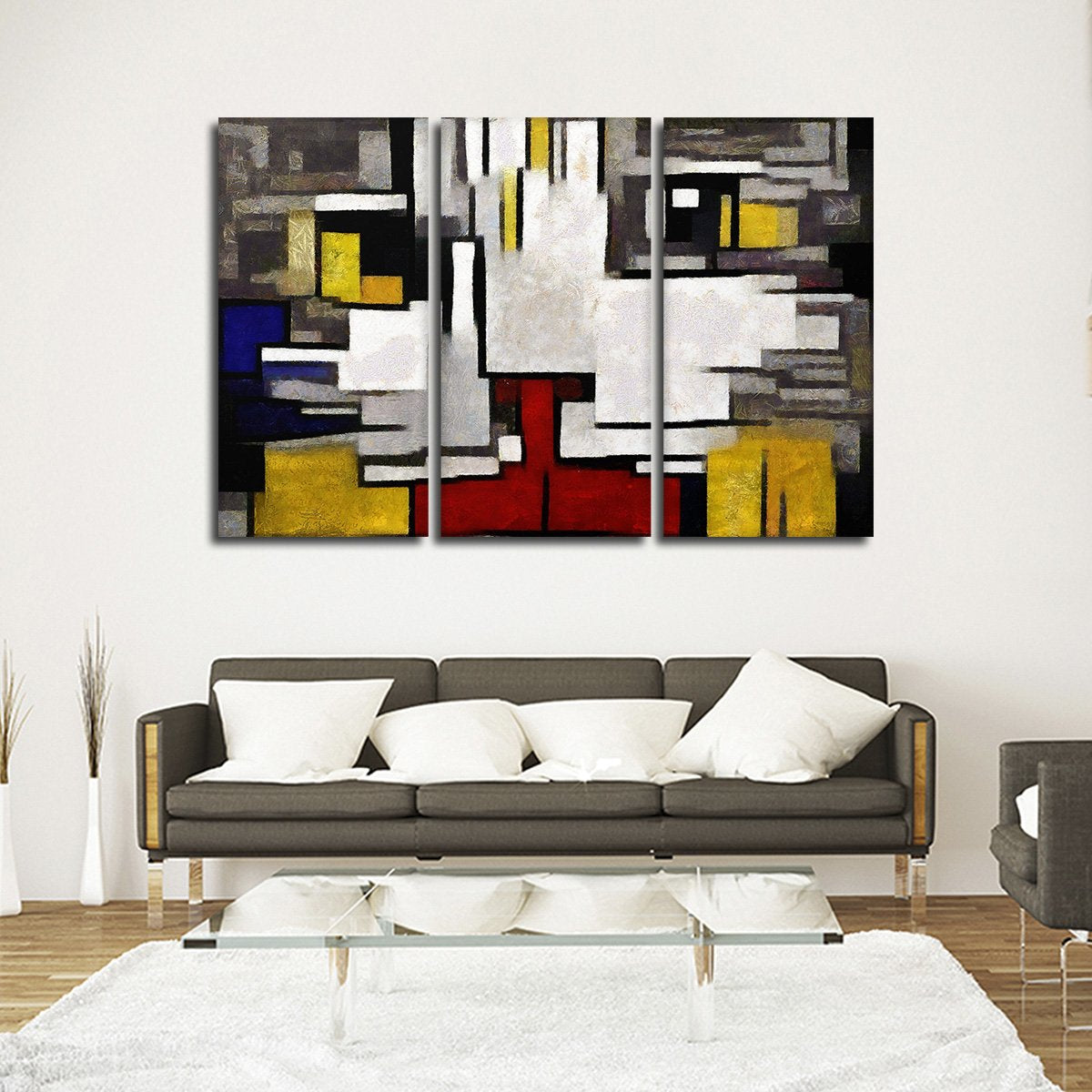 Minimalist Cat Multi Panel Canvas Wall Art