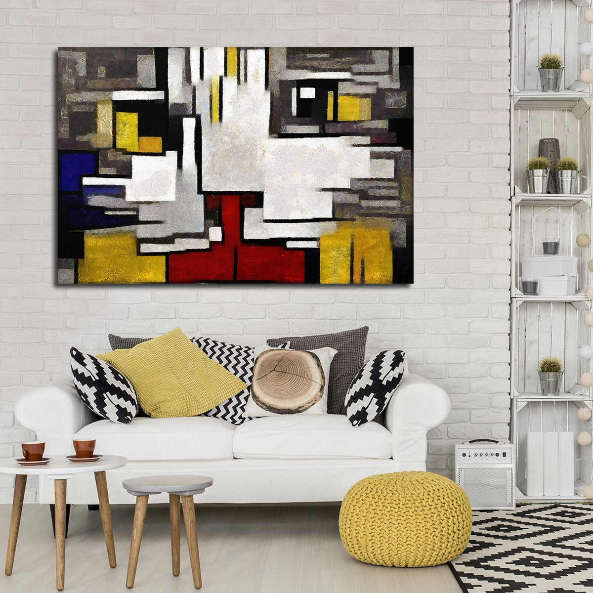 Minimalist Cat Multi Panel Canvas Wall Art