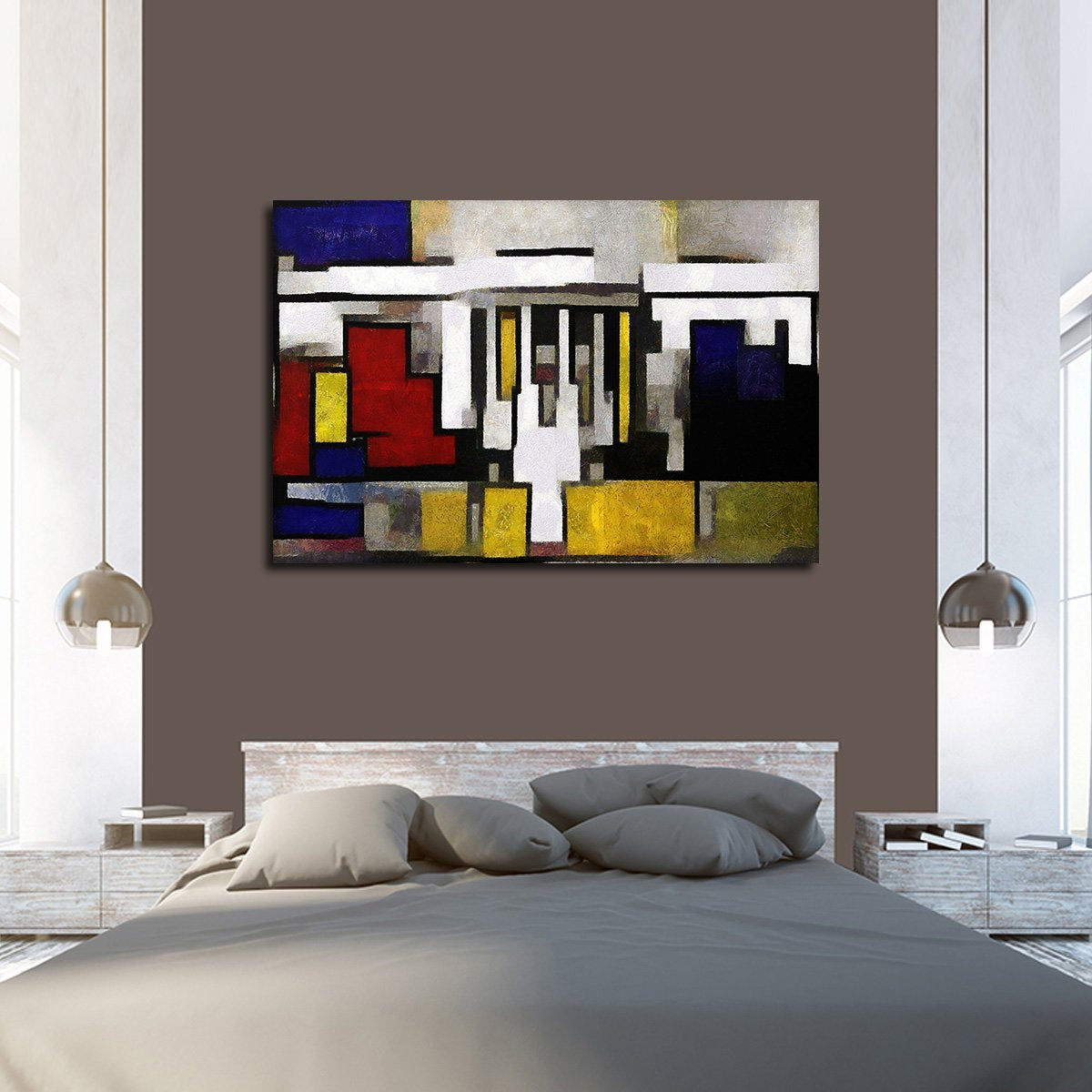 Minimalist White House Multi Panel Canvas Wall Art