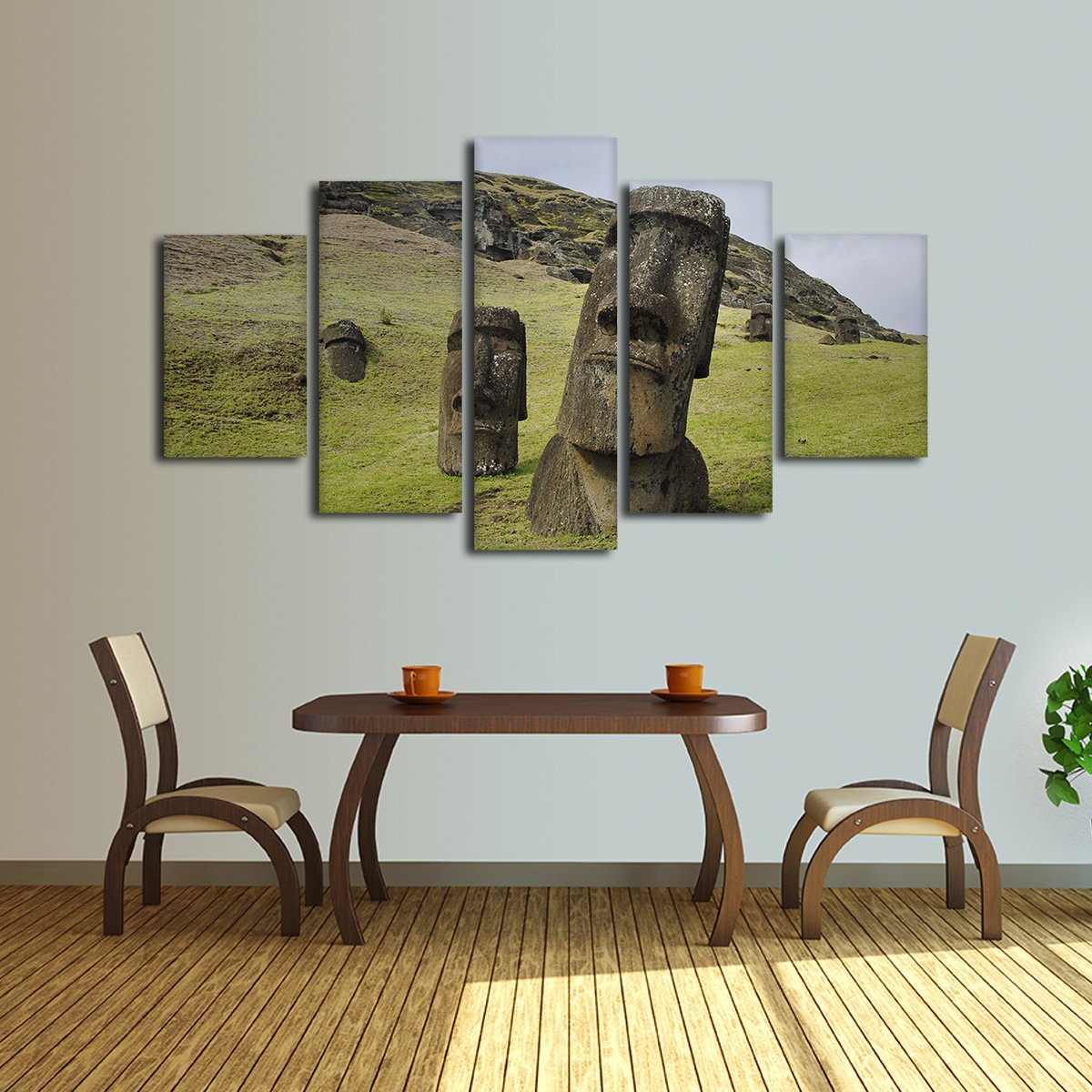 Moai Multi Panel Canvas Wall Art