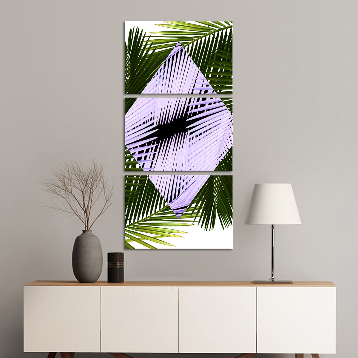 Mod Palms Multi Panel Canvas Wall Art