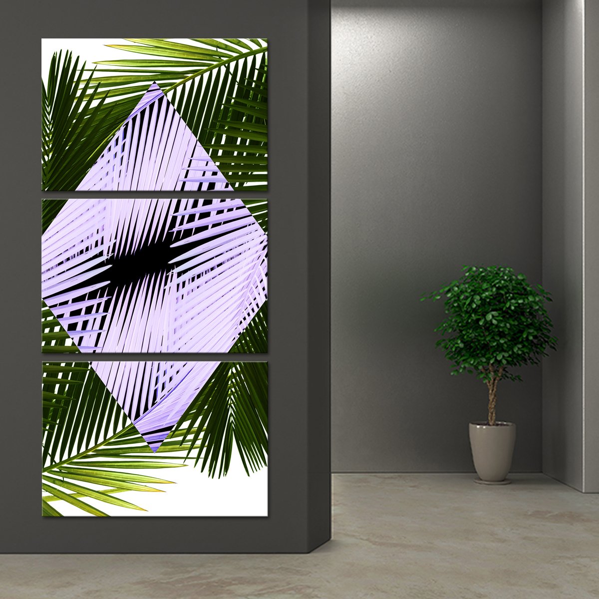Mod Palms Multi Panel Canvas Wall Art