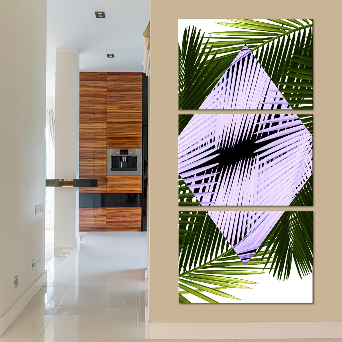 Mod Palms Multi Panel Canvas Wall Art